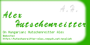 alex hutschenreitter business card